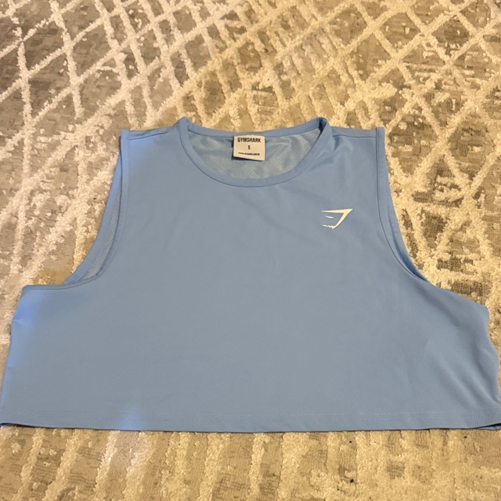 Gymshark Light Blue Sleeveless Crop Top